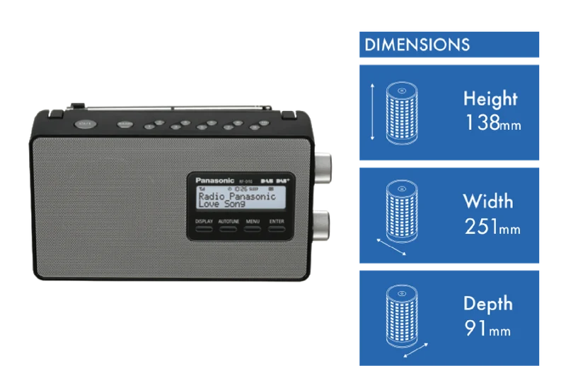 Panasonic DAB+ FM Portable Radio