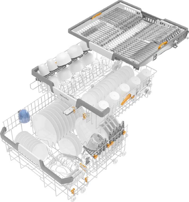 Miele 60cm XXL Built-Under Dishwasher with AutoOpen Drying and Automatic Dispensing PowerDisk CleanSteel