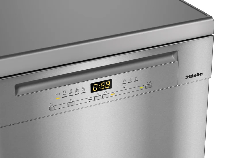 Miele 60cm Freestanding Dishwasher with QuickPowerWash and AutoOpen Drying CleanSteel