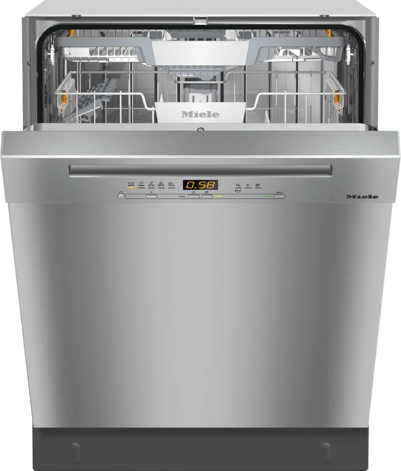 Miele 60cm Built-Under Dishwasher with QuickPowerWash and AutoOpen Drying CleanSteel