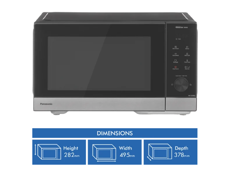 Panasonic 29L 1000W Compact Inverter Microwave Black/Stainless Steel