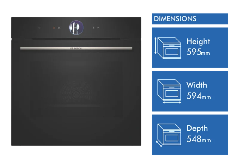 Bosch Series 8 60cm Pyrolytic Oven - Black