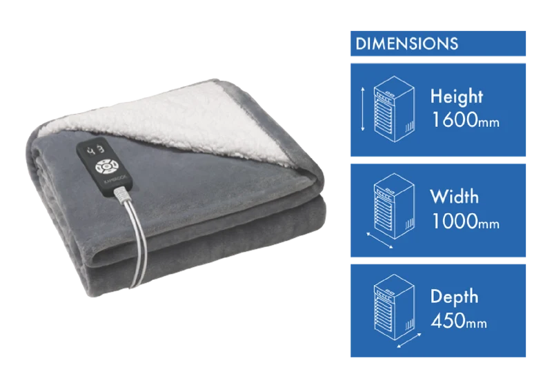 Kambrook Snugasabug Heated Throw Smooth Grey