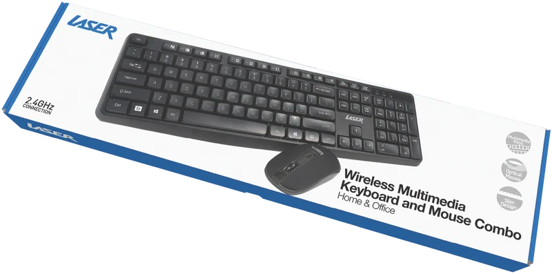 Laser Wireless Keyboard and Mouse Combo