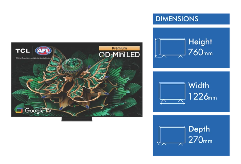 TCL 55" C7K Premium QD Mini LED Google TV 2025