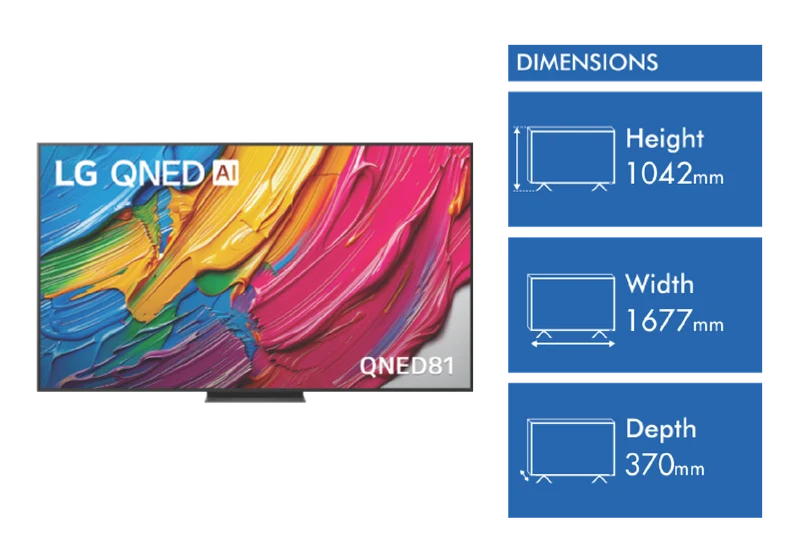 LG 75" QNED81A AI LED UHD 4K Smart TV 2025
