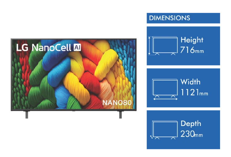 LG 50" NANO80A AI LED UHD 4K Smart TV 2025