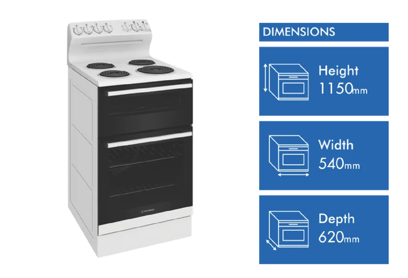 Westinghouse 54cm Electric Freestanding Cooker, White