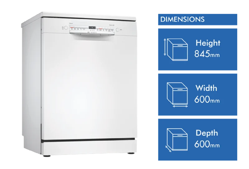 Bosch Series 2 60cm Freestanding Dishwasher, White