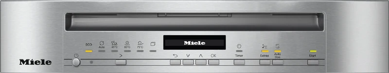 Miele 60cm Built-Under Dishwasher with AutoOpen Drying and Automatic Dispensing PowerDisk CleanSteel