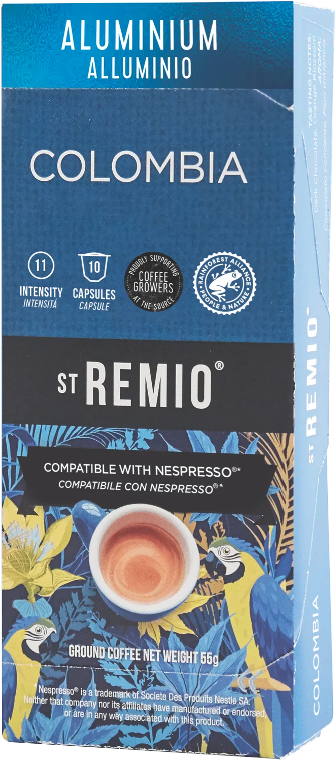 St Remio Coffee Nespresso Aluminium Colombia Capsules 10pk 55g