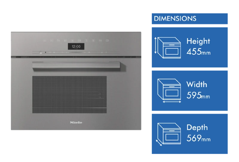 Miele 45cm Steam and Microwave Combination Oven with Wi-Fi Connectivity Graphite Grey