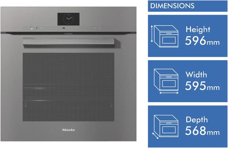 Miele 60cm Pyrolytic Oven with Moisture Plus and Rapid Cooling Function Graphite Grey