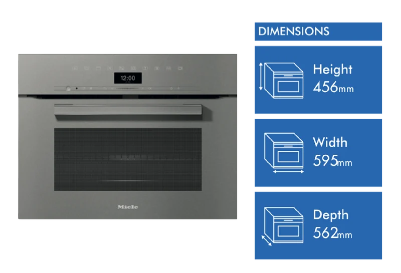 Miele 45cm Speed Oven with 3in1 Microwave, Oven and Combination Modes and Wi-Fi Connectivity Graphite Grey
