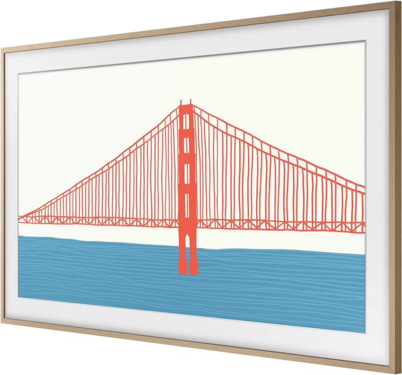 Samsung Customisable Modern Frame For 85" Frame TV, Teak