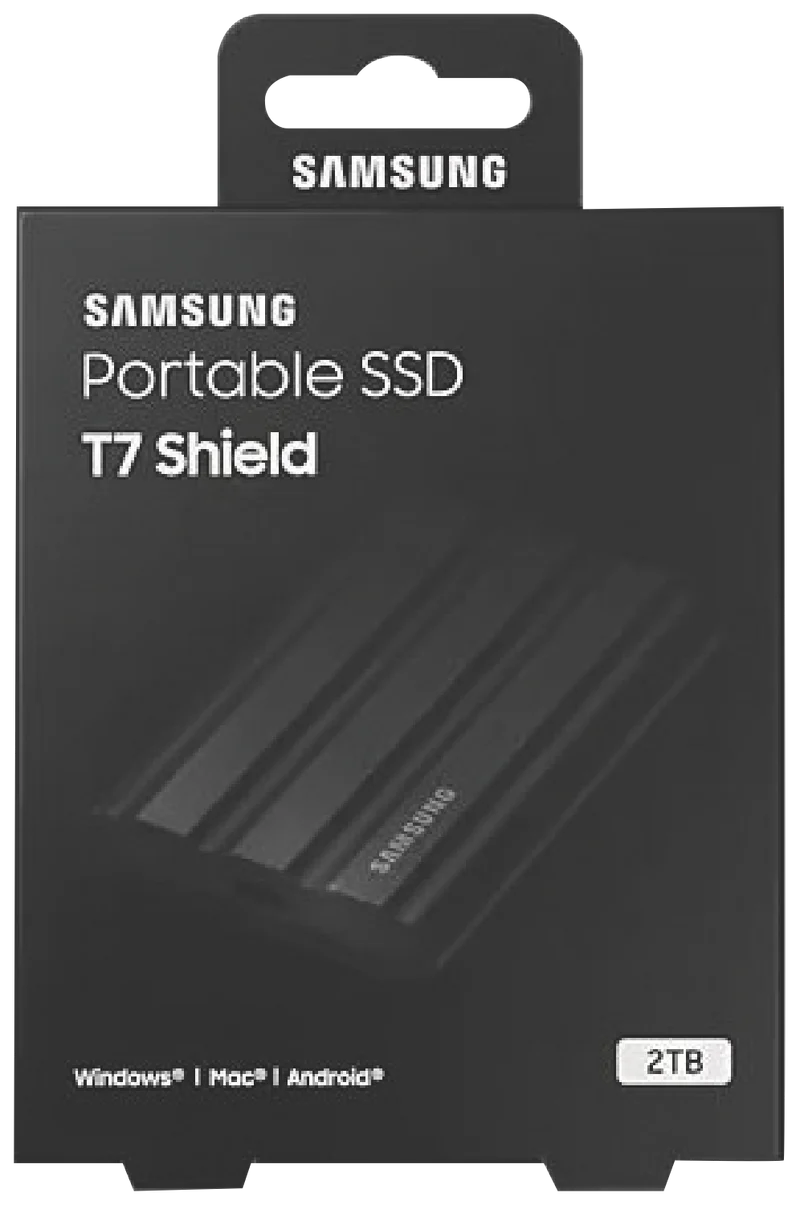 Samsung 2TB T7 Shield Portable SSD USB 3.2 Type-C (Black)