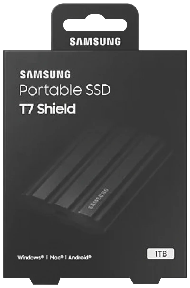 Samsung 1TB T7 Shield Portable SSD USB 3.2 Type-C (Black)
