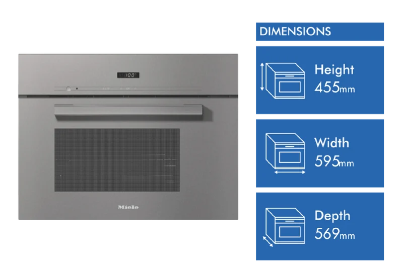 Miele 45cm Steam Oven with DualSteam Technology and Automatic Cooking Programmes Graphite Grey