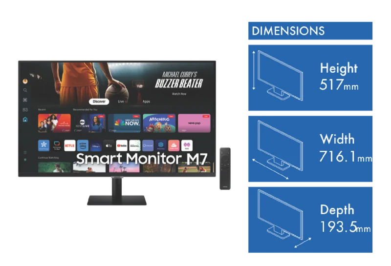Samsung 32" Smart M70D Monitor