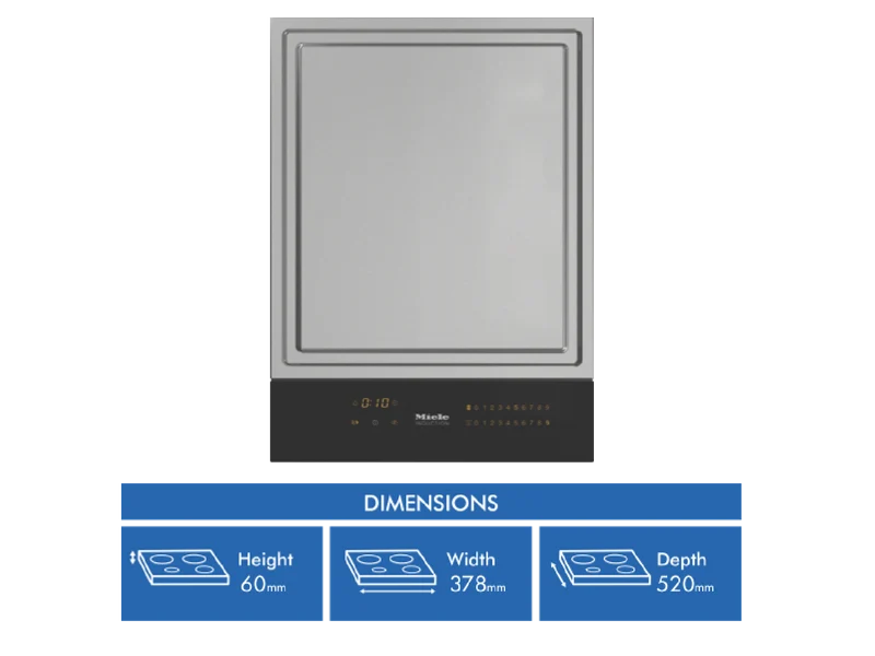 Miele 38cm Induction CombiSet Teppanyaki Cooktop Stainless Steel/Ceramic Glass
