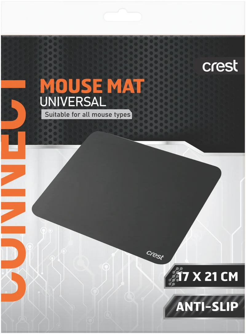 Crest Desk Mouse Mat (Black)