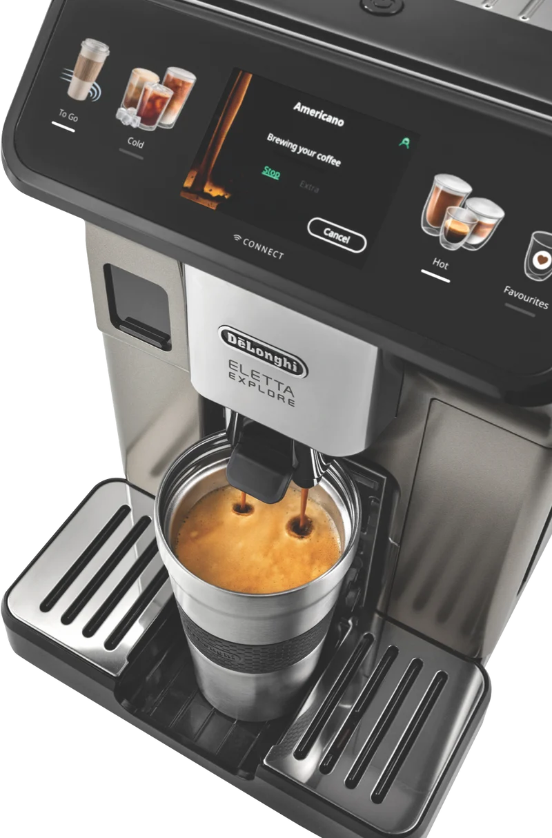 DeLonghi Eletta Explore Wifi Connect Titan Coffee Machine