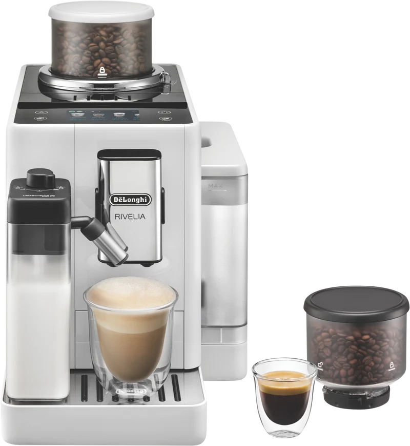 DeLonghi Rivelia Fully Automatic Coffee Machine White