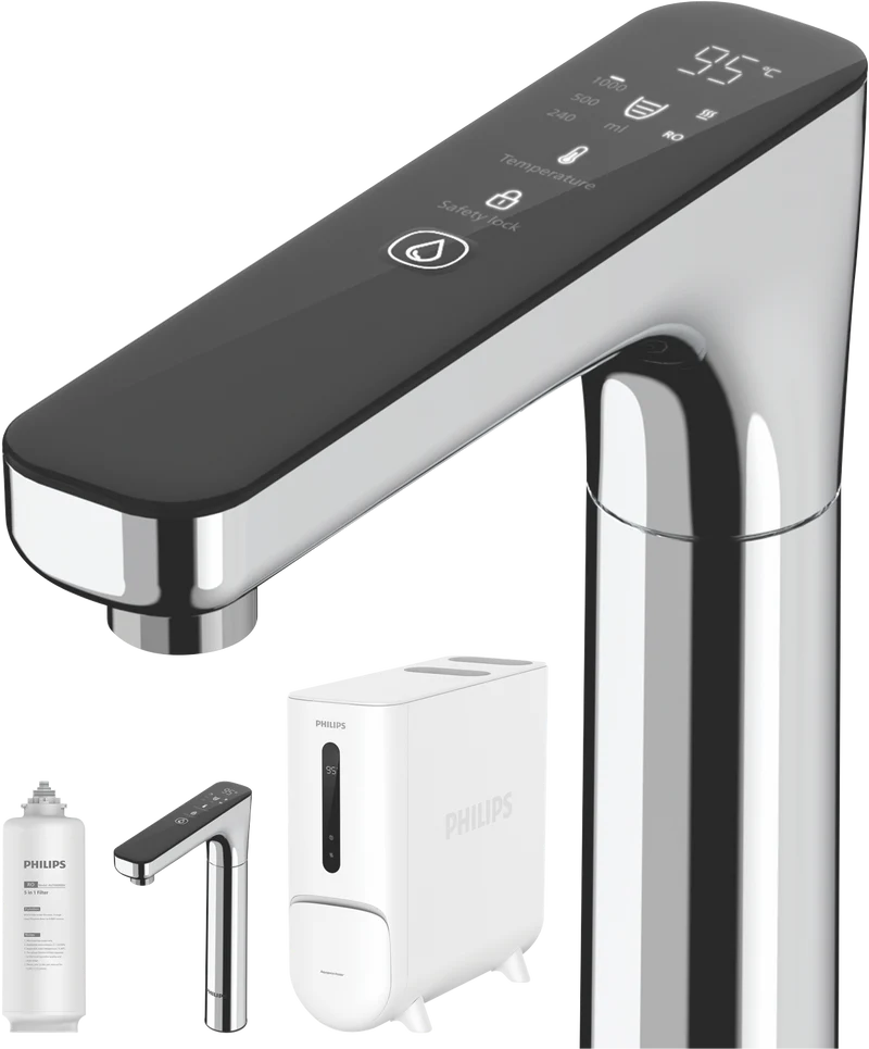 Philips RO Tap Water Station with Aquaporin Inside, Ambient and Hot, Chrome