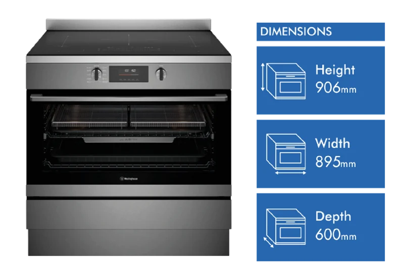 Westinghouse 90cm Induction Pyrolytic Steam Freestanding Cooker