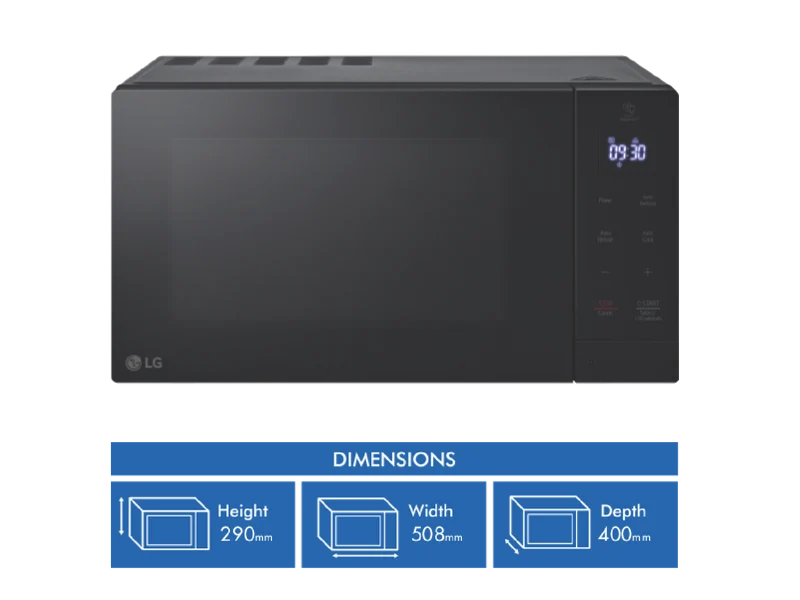 LG 30L 900W NeoChef Microwave Oven Black