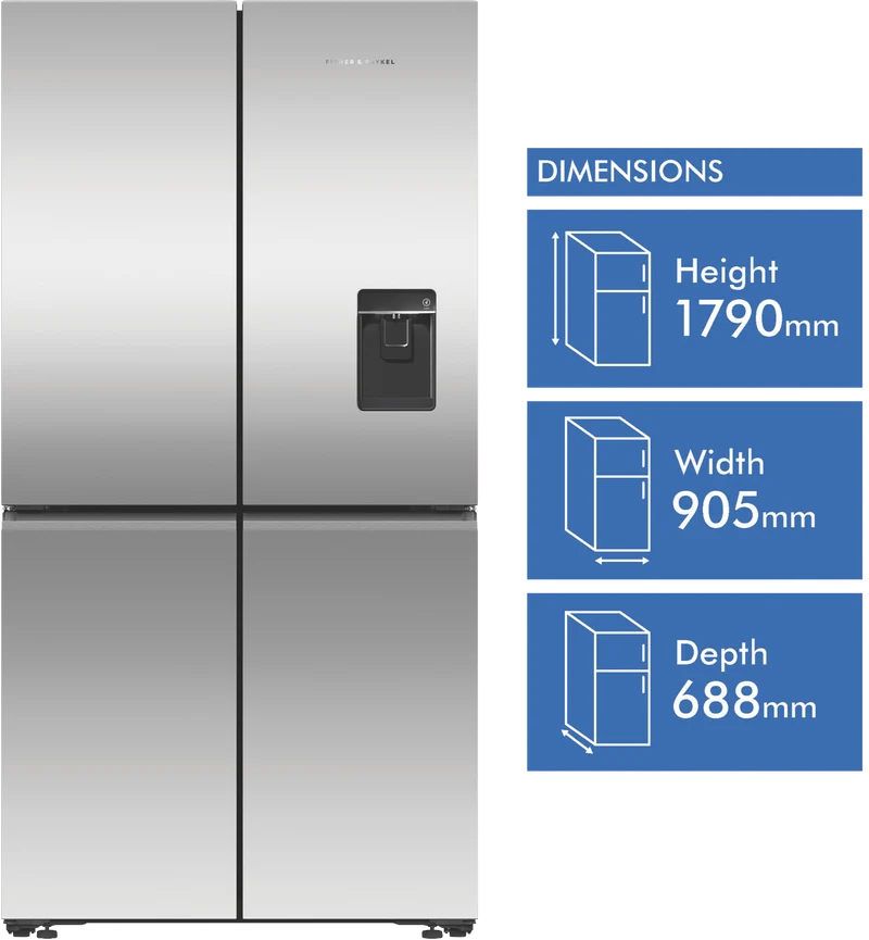 Fisher & Paykel 538L Quad Door Refrigerator