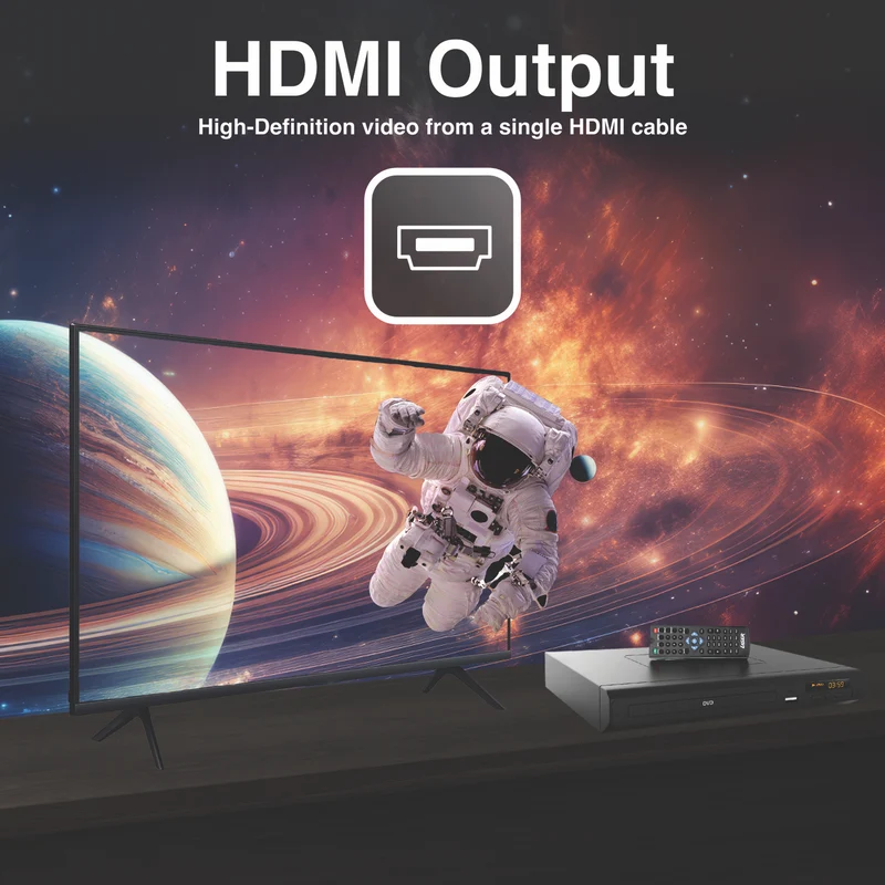 Laser DVD Player Multi-Region - HDMI, Composite Video and USB 2024