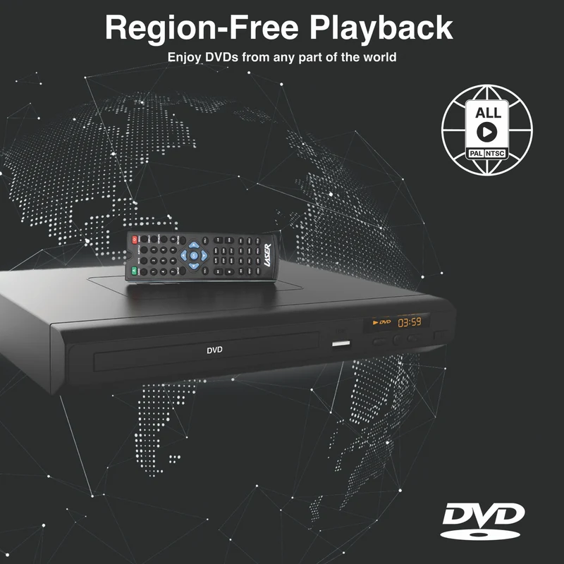 Laser DVD Player Multi-Region - HDMI, Composite Video and USB 2024