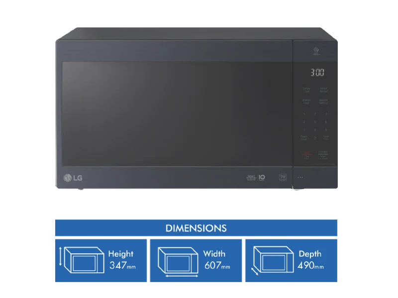LG 56L 1200W NeoChef Smart Inverter Microwave Matte Black