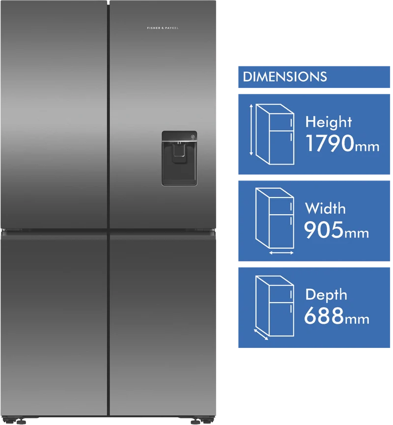 Fisher & Paykel 538L Quad Door Refrigerator