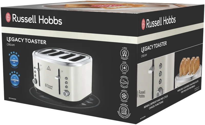 Russell Hobbs Legacy 4 Slice Toaster Cream