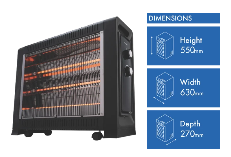 Goldair 2400W Upright Radiant Heater