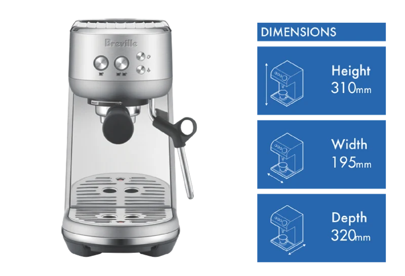 Breville The Bambino Coffee Machine Brushed Stainless Steel