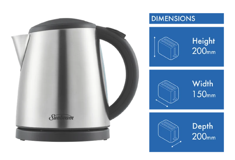 Sunbeam Bella Aqua Stainless Steel Kettle
