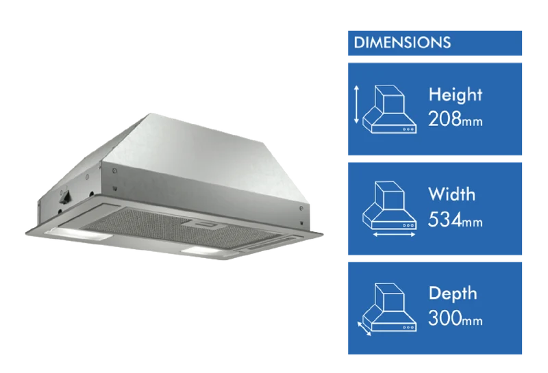 Bosch Series 2 53cm Integrated Rangehood, Grey