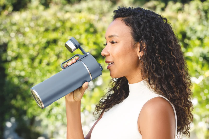 Ninja Thirsti 700ml Travel Bottle Storm Blue