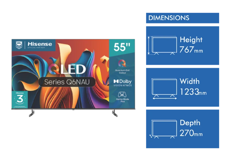 Hisense 55" Q6NAU 4K QLED Smart TV 24