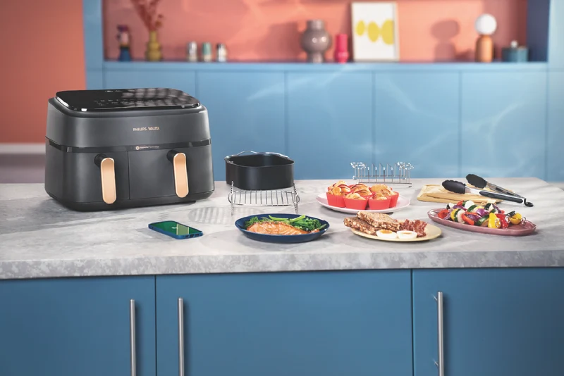 Philips Series 3000 Dual Basket Airfryer XXL Black/Copper