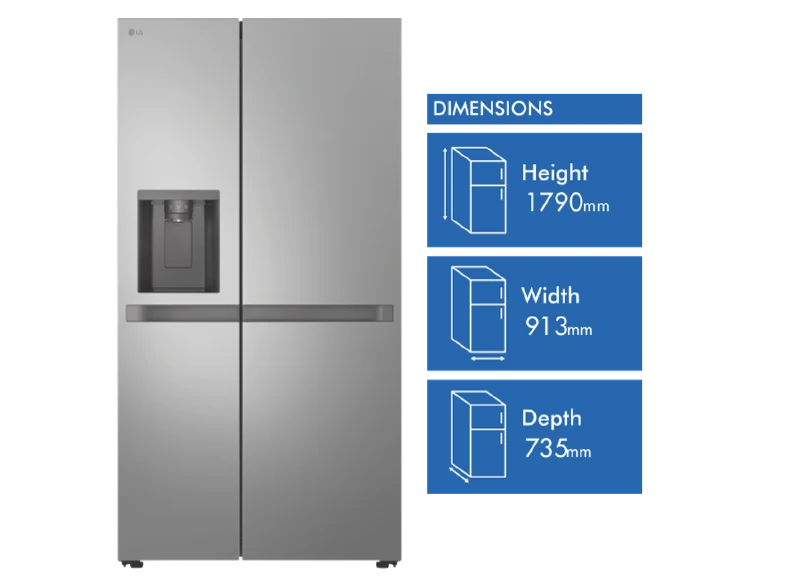 LG 641L Side By Side Refrigerator