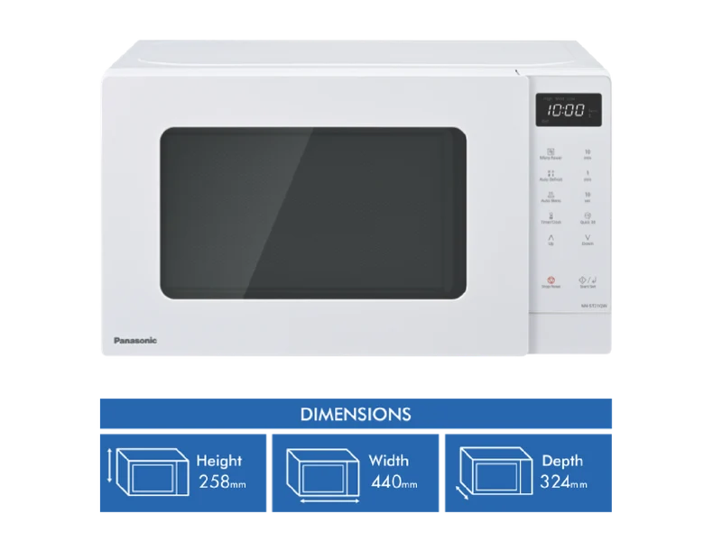 Panasonic 20L 800W Compact Microwave White