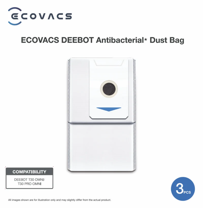 Ecovacs DEEBOT T30 PRO OMNI Antibacterial Dust Bags 3Pk