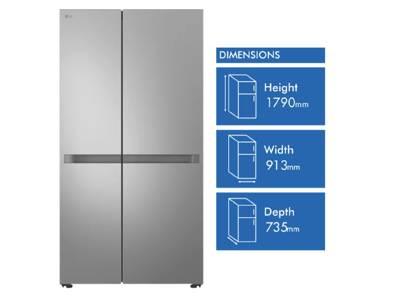 LG 664L Side By Side Refrigerator