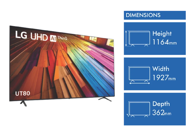 LG 86" UT8050 4K UHD LED Smart TV 24