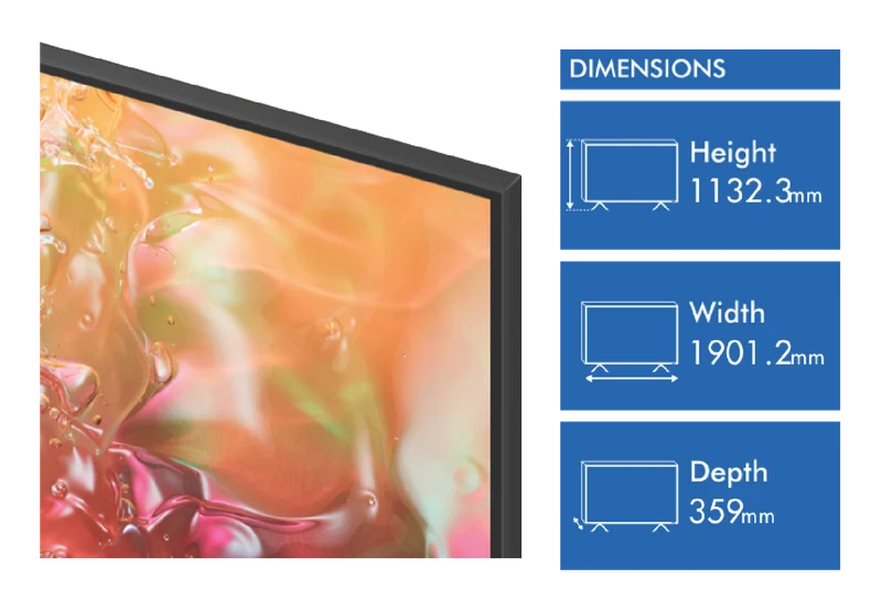 Samsung 85" DU7700 4K Crystal UHD Smart TV 24