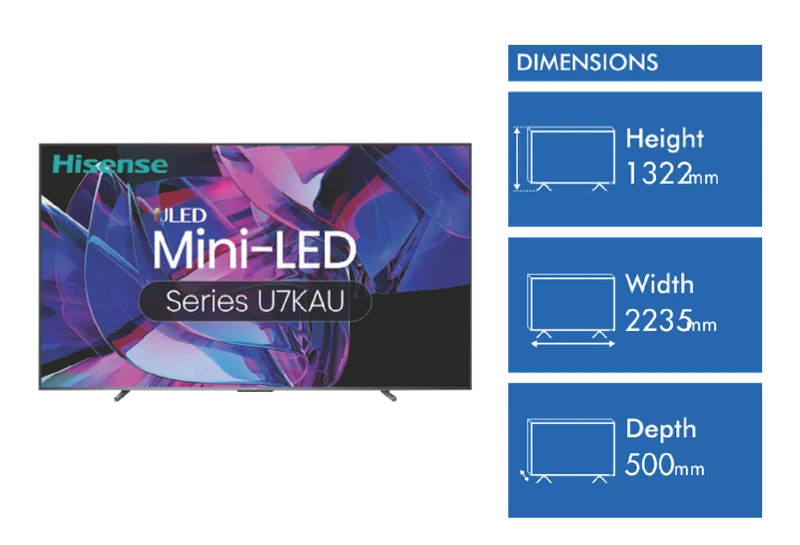 Hisense 100" U7KAU 4K ULED Mini-LED QLED Smart TV 23